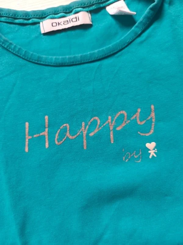 T-shirt mangas longas turquesa 🦄 Tamanho 4 anos 🦄 Okaidi – photo 3